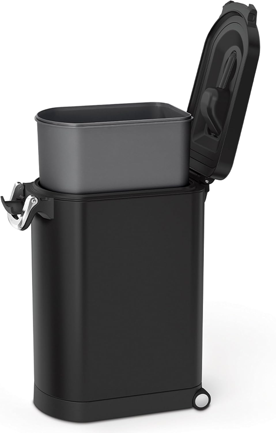 ✨😺🐶Large Pet Food Storage Container for Dog Food, Cat Food, and Bird Feed, Matte Black