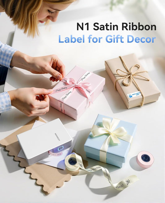 ✨Satin Ribbon Label Maker, suit for Gift🎁, Wedding, Party, Craft Wrapping, DIY🎀