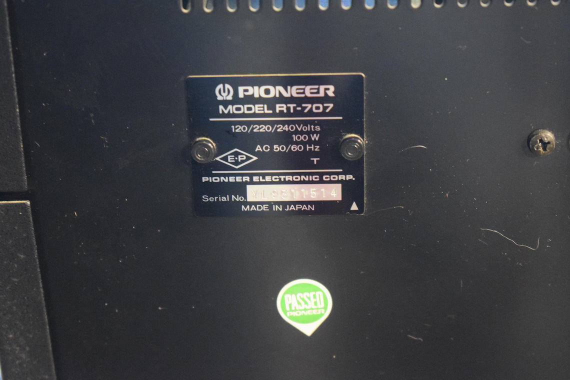 Vintage Pioneer RT 707 Reel to Reel Tape Player