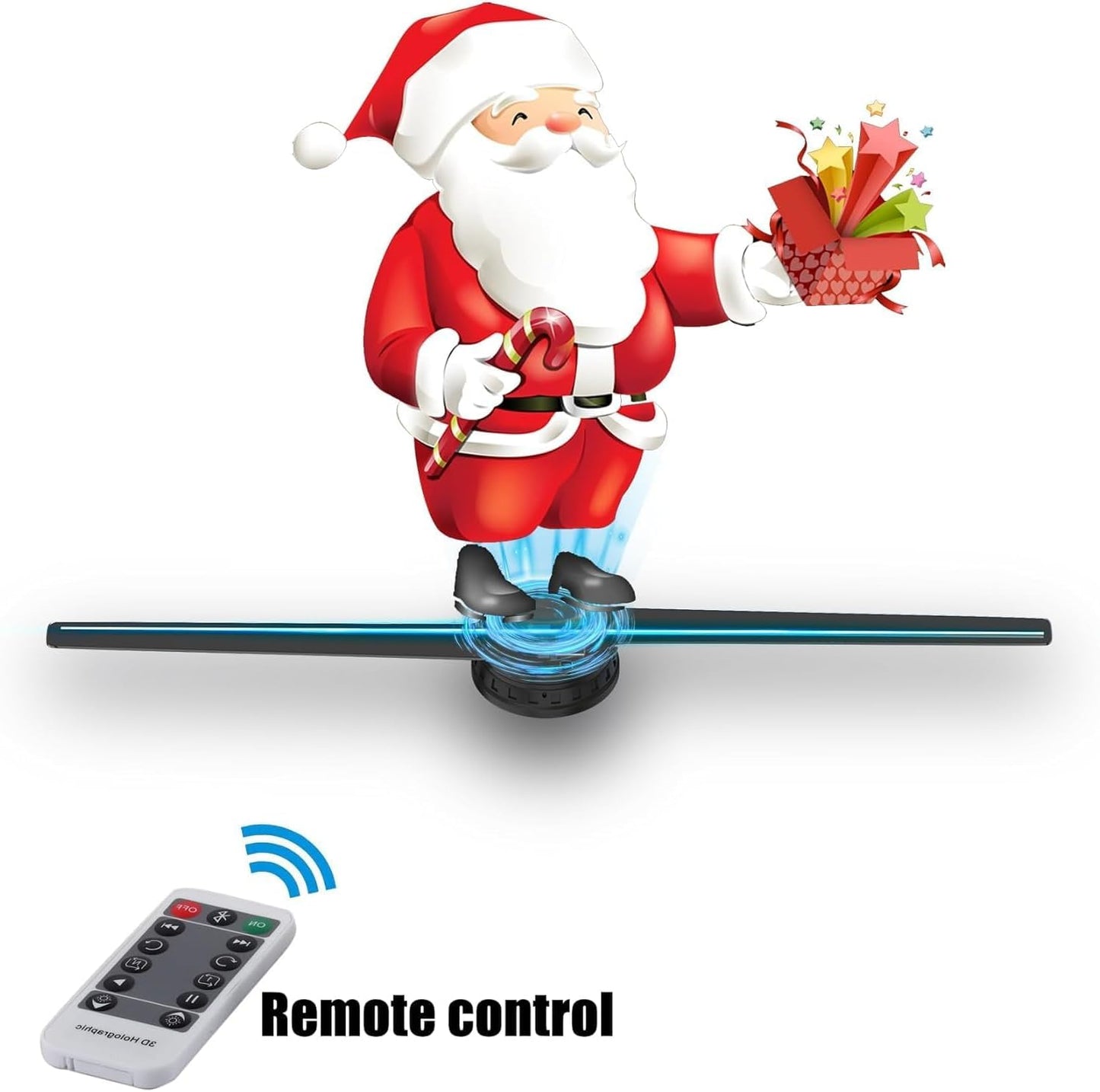 🎄🎅🏼3DhologramFan,📽️ Portable Design for Store,🥂Bar, Events, Trade Shows, Parties,🥳Christmas Decorations🌟,Gift🎁