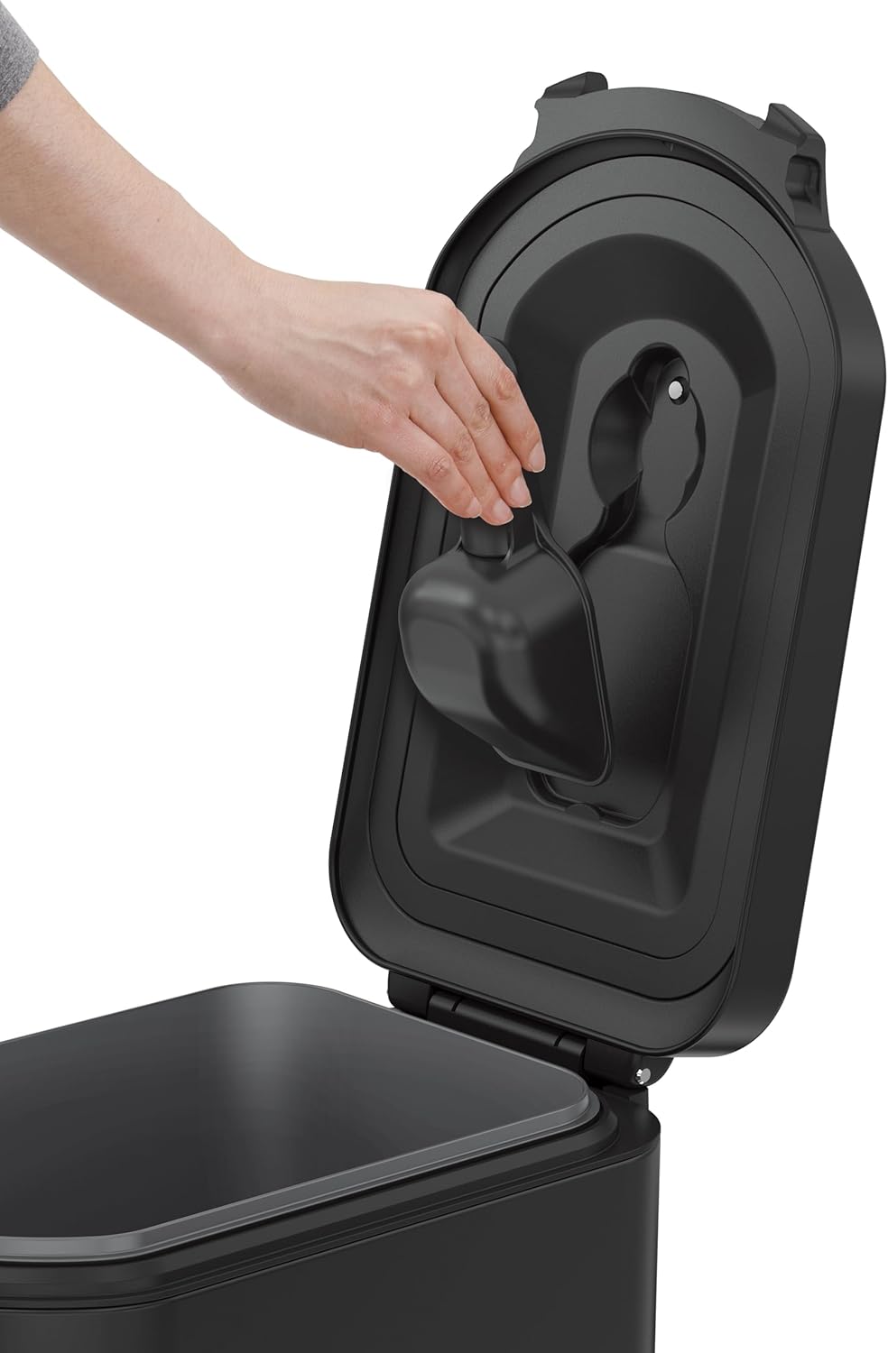 ✨😺🐶Large Pet Food Storage Container for Dog Food, Cat Food, and Bird Feed, Matte Black