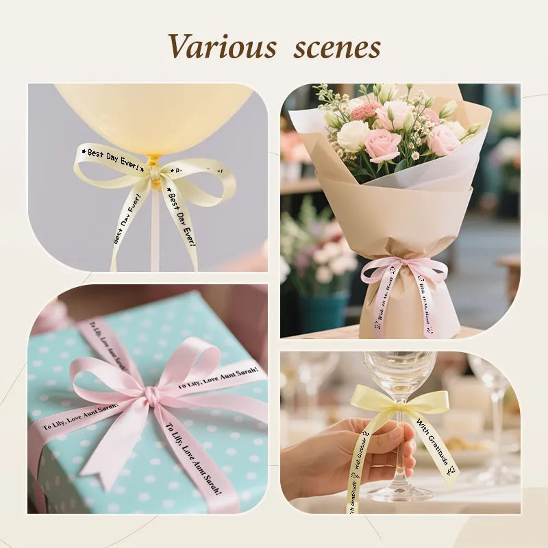 ✨Satin Ribbon Label Maker, suit for Gift🎁, Wedding, Party, Craft Wrapping, DIY🎀