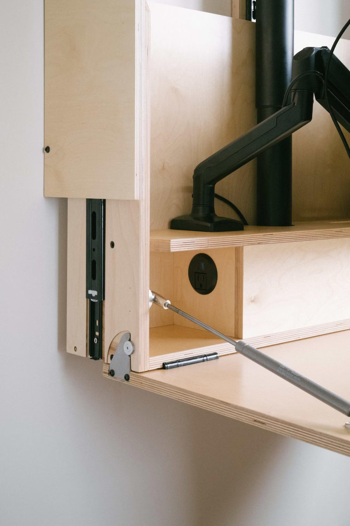 ✨Wall-mounted, fold-away, electric sit-stand Murphy desk