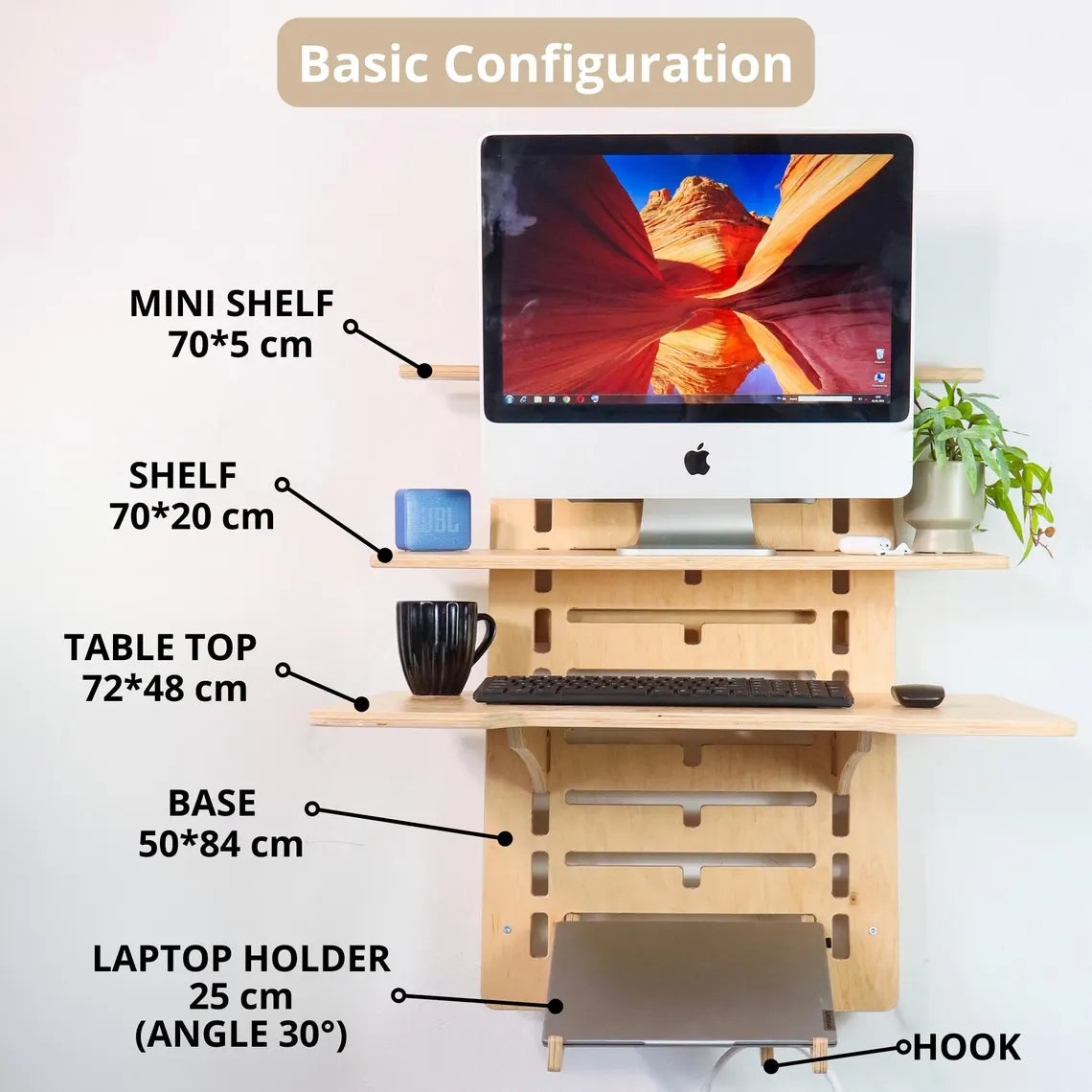 Wall Mounted Standing Desk: Adjustable Height, Space Saving, Modern Office