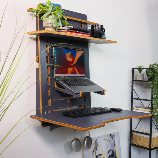 Wall Mounted Standing Desk: Adjustable Height, Space Saving, Modern Office