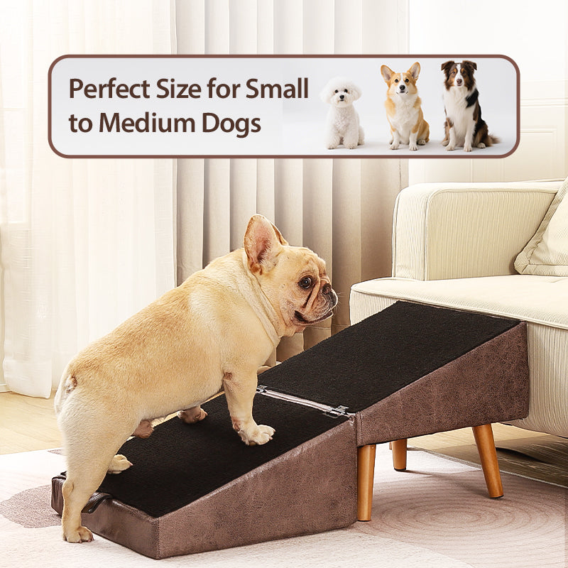 ✨2-in-1 Dog Ramp & Ottoman – Pet Steps and Footrest for Small & Senior Dogs