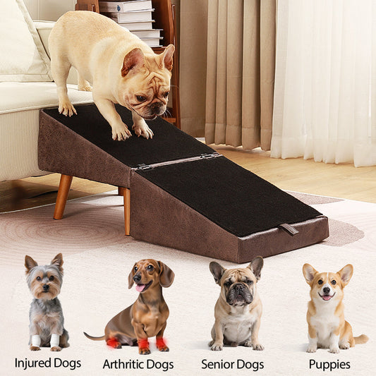 ✨2-in-1 Dog Ramp & Ottoman – Pet Steps and Footrest for Small & Senior Dogs
